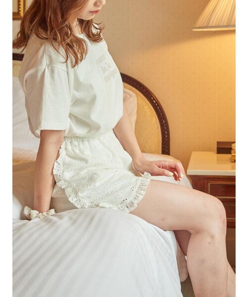 SLURR(スラ―)の「Cotton lace short pants(ルームウェア/パジャマ・レディース・ホワイト・FREE)」の18枚目の写真