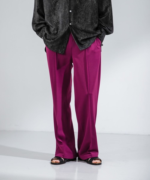 URBAN RESEARCH（アーバンリサーチ）の「URBAN RESEARCH iD　SEMI FLARE JERSEY PANTS（その他パンツ・メンズ・ブラック/ブルー系その他/バーガンディー/ブラウン/グリーン・MEDIUM/LARGE）」の5枚目の写真