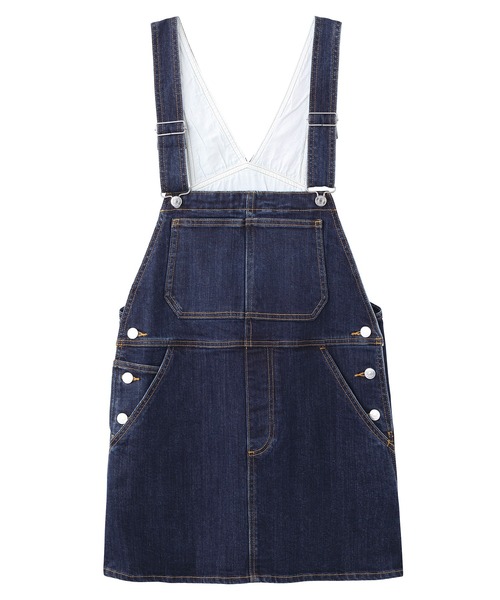 新品 MILKFED./ミルクフェド デニムミニスカート サイズＭ インディゴ MILKFED.（ミルクフェド）の「MINI JUMPER SKIRT（スカート