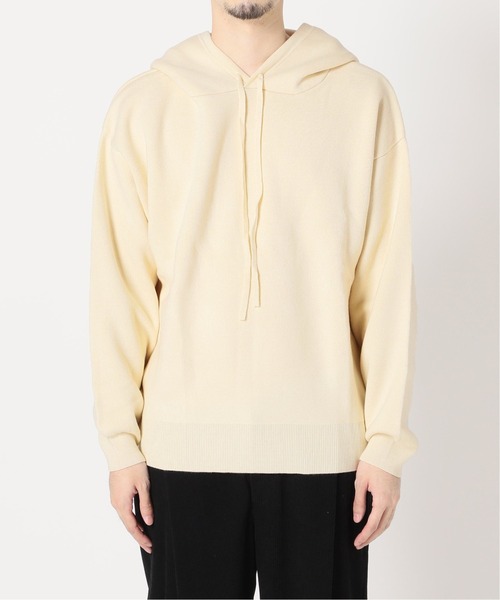 JOURNAL STANDARD relume（ジャーナルスタンダード　レリューム）の「W/Face スウェットライク オーバーサイズニットパーカー（ニット/セーター・メンズ・グリーン/ブラック/ナチュラル・MEDIUM/LARGE）」の9枚目の写真