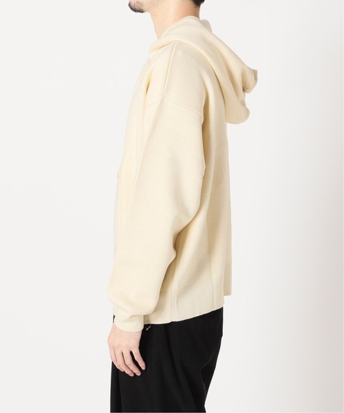 JOURNAL STANDARD relume（ジャーナルスタンダード　レリューム）の「W/Face スウェットライク オーバーサイズニットパーカー（ニット/セーター・メンズ・グリーン/ブラック/ナチュラル・MEDIUM/LARGE）」の10枚目の写真