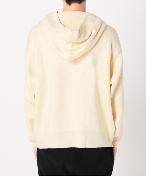 JOURNAL STANDARD relume（ジャーナルスタンダード　レリューム）の「W/Face スウェットライク オーバーサイズニットパーカー（ニット/セーター・メンズ・グリーン/ブラック/ナチュラル・MEDIUM/LARGE）」の11枚目の写真