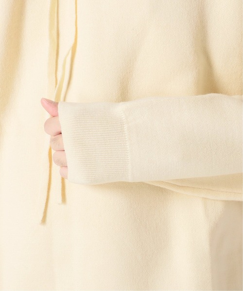 JOURNAL STANDARD relume（ジャーナルスタンダード　レリューム）の「W/Face スウェットライク オーバーサイズニットパーカー（ニット/セーター・メンズ・グリーン/ブラック/ナチュラル・MEDIUM/LARGE）」の15枚目の写真