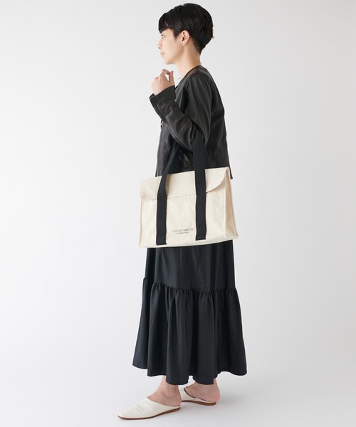 CUISINE HABITS(クイジーヌハビッツ)の「FLAP TOTE / フラップ付き トートバッグ(トートバッグ・レディース・ホワイト系・フリー)」の8枚目の写真