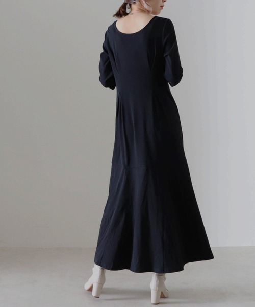 Cheek（チーク）の「テレコウエストタックワンピース（ワンピース・レディース・モカ/ブラック/グレイッシュベージュ・FREE）」の13枚目の写真