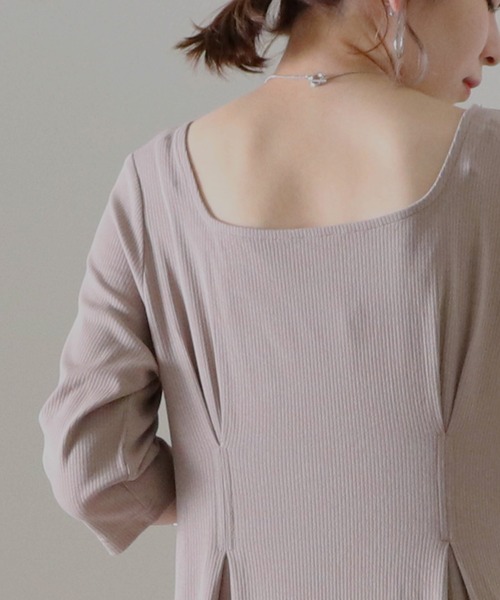 Cheek（チーク）の「テレコウエストタックワンピース（ワンピース・レディース・モカ/ブラック/グレイッシュベージュ・FREE）」の12枚目の写真