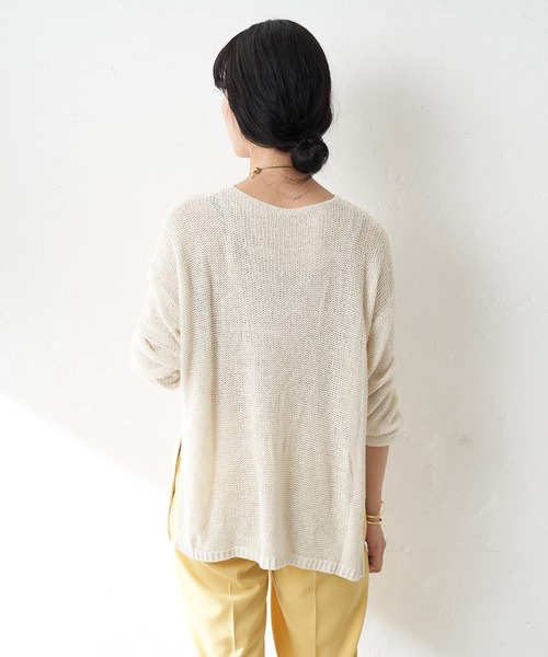 SHENERY（シーナリー）の「リサイクルシルク2WAYニットプルオーバー（ニット/セーター・レディース・オフホワイト/グレー系その他/グリーン・FREE）」の9枚目の写真