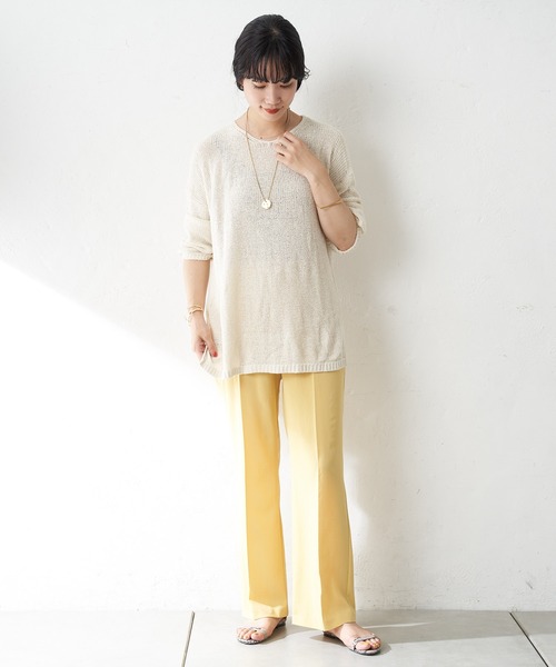 SHENERY（シーナリー）の「リサイクルシルク2WAYニットプルオーバー（ニット/セーター・レディース・オフホワイト/グレー系その他/グリーン・FREE）」の12枚目の写真