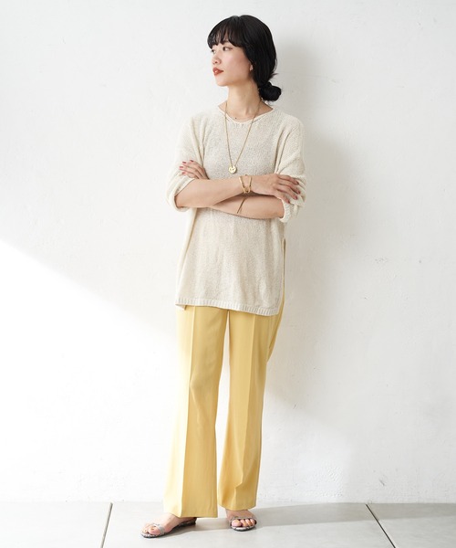 SHENERY（シーナリー）の「リサイクルシルク2WAYニットプルオーバー（ニット/セーター・レディース・オフホワイト/グレー系その他/グリーン・FREE）」の13枚目の写真