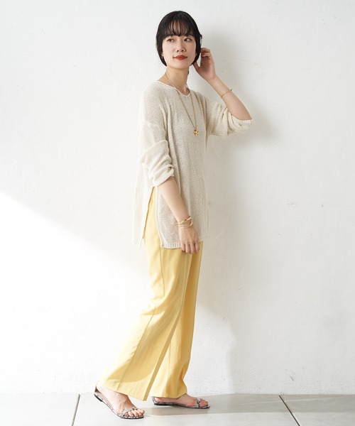 SHENERY（シーナリー）の「リサイクルシルク2WAYニットプルオーバー（ニット/セーター・レディース・オフホワイト/グレー系その他/グリーン・FREE）」の15枚目の写真