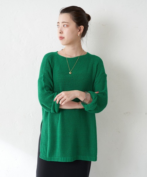 SHENERY（シーナリー）の「リサイクルシルク2WAYニットプルオーバー（ニット/セーター・レディース・オフホワイト/グレー系その他/グリーン・FREE）」の18枚目の写真