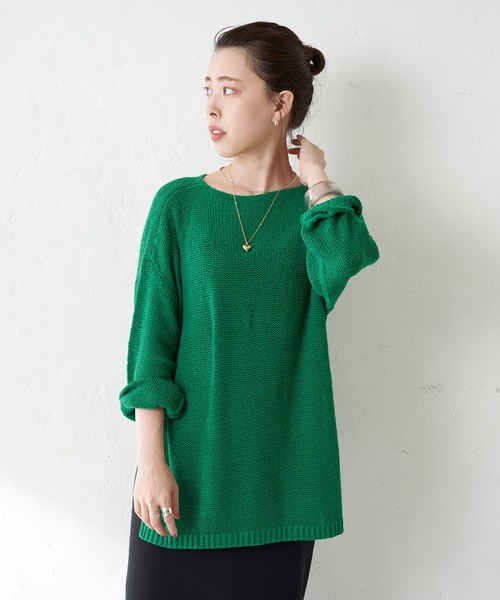 SHENERY（シーナリー）の「リサイクルシルク2WAYニットプルオーバー（ニット/セーター・レディース・オフホワイト/グレー系その他/グリーン・FREE）」の19枚目の写真