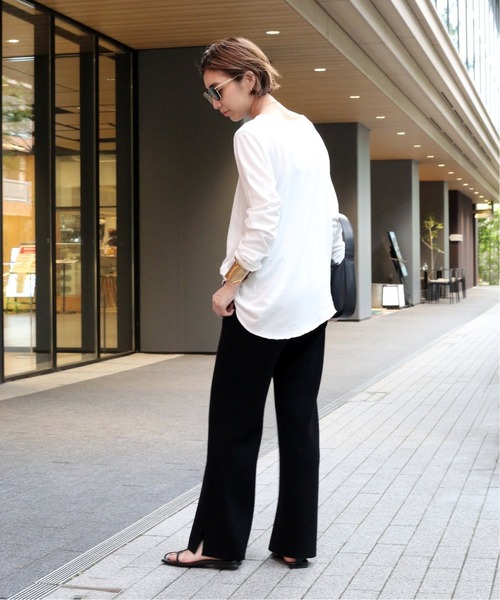 Deuxieme Classe（ドゥーズィエムクラス）の「*Layering Tシャツ（Tシャツ/カットソー・レディース・ネイビー/ホワイト・FREE）」の18枚目の写真