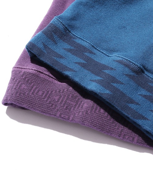 CAL O LINE（キャルオーライン）の「CAL O LINE/キャルオーライン FIN V RAGLAN CREW スウェット 無地 クルーネック（スウェット・メンズ・ダークグリーン/ダークパープル・S/M/L）」の9枚目の写真