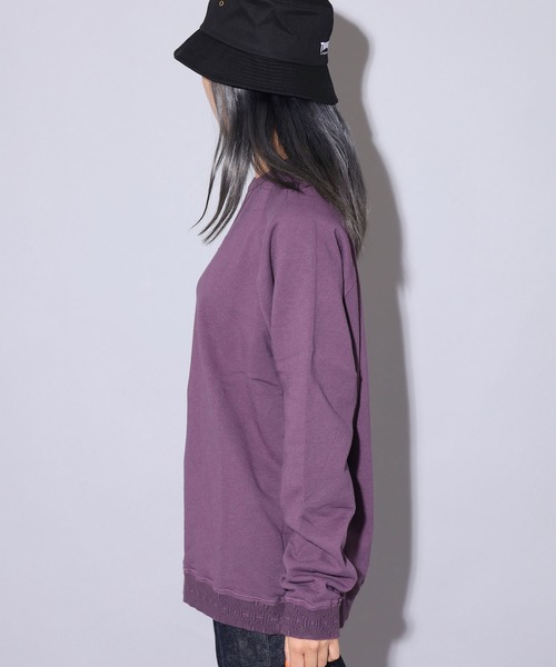 CAL O LINE（キャルオーライン）の「CAL O LINE/キャルオーライン FIN V RAGLAN CREW スウェット 無地 クルーネック（スウェット・メンズ・ダークグリーン/ダークパープル・S/M/L）」の18枚目の写真