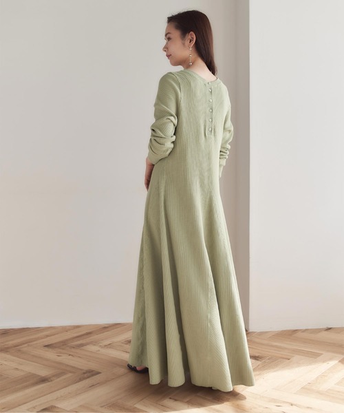 titivate（ティティベイト）の「前後2wayロングスリーブワッフルワンピース（ワンピース・レディース・ブラック/ブラウン/ライトカーキ/ラベンダー/ライトグリーン・M/L/PS(XS－S)）」の3枚目の写真