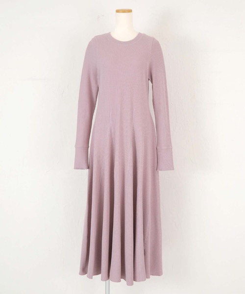 titivate（ティティベイト）の「前後2wayロングスリーブワッフルワンピース（ワンピース・レディース・ブラック/ブラウン/ライトカーキ/ラベンダー/ライトグリーン・M/L/PS(XS－S)）」の16枚目の写真