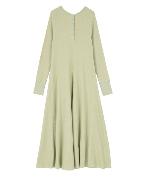 titivate（ティティベイト）の「前後2wayロングスリーブワッフルワンピース（ワンピース・レディース・ブラック/ブラウン/ライトカーキ/ラベンダー/ライトグリーン・M/L/PS(XS－S)）」の6枚目の写真