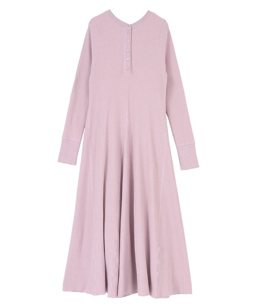 titivate（ティティベイト）の「前後2wayロングスリーブワッフルワンピース（ワンピース・レディース・ブラック/ブラウン/ライトカーキ/ラベンダー/ライトグリーン・M/L/PS(XS－S)）」の7枚目の写真