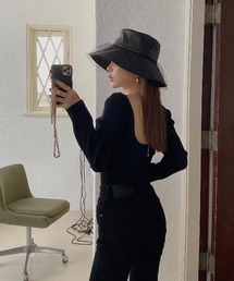 EIMY ISTOIRE | バックオープンパットインニット(ニット/セーター)