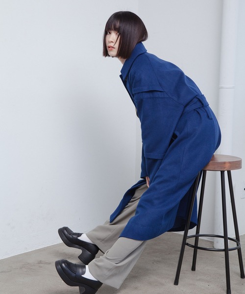 Nora Lily(ノラリリー)の「【Nora Lily】バルカラー ドロップショルダー コート(その他アウター・メンズ・ブラック/カーキ/ブルー・FREE)」の16枚目の写真