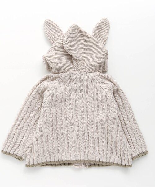 BREEZE（ブリーズ）の「うさみみニットカーディガン＿ウォッシャブル（カーディガン/ボレロ・キッズ・ベージュ/アイボリー・80/70）」の5枚目の写真