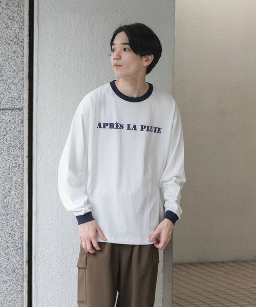 URBAN RESEARCH（アーバンリサーチ）の「『ユニセックス』#U URBAN RESEARCH　MARCHE PRINT LONGTEE（Tシャツ/カットソー・メンズ・ボルドー/ネイビー/ホワイト系その他/ブルー系その他・3/2）」の3枚目の写真