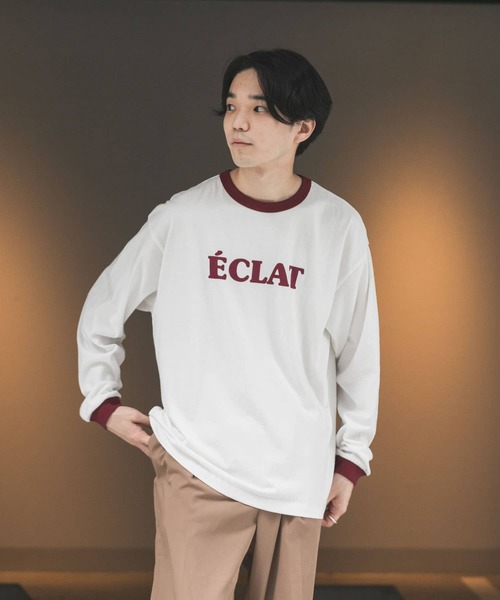 URBAN RESEARCH（アーバンリサーチ）の「『ユニセックス』#U URBAN RESEARCH　MARCHE PRINT LONGTEE（Tシャツ/カットソー・メンズ・ボルドー/ネイビー/ホワイト系その他/ブルー系その他・3/2）」の4枚目の写真