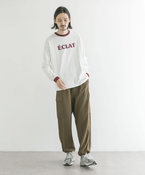 URBAN RESEARCH（アーバンリサーチ）の「『ユニセックス』#U URBAN RESEARCH　MARCHE PRINT LONGTEE（Tシャツ/カットソー・メンズ・ボルドー/ネイビー/ホワイト系その他/ブルー系その他・3/2）」の6枚目の写真