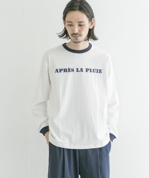 URBAN RESEARCH（アーバンリサーチ）の「『ユニセックス』#U URBAN RESEARCH　MARCHE PRINT LONGTEE（Tシャツ/カットソー・メンズ・ボルドー/ネイビー/ホワイト系その他/ブルー系その他・3/2）」の9枚目の写真
