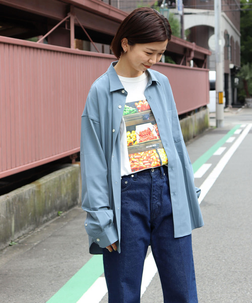 URBAN RESEARCH（アーバンリサーチ）の「『ユニセックス』#U URBAN RESEARCH　MARCHE PRINT LONGTEE（Tシャツ/カットソー・メンズ・ボルドー/ネイビー/ホワイト系その他/ブルー系その他・3/2）」の12枚目の写真