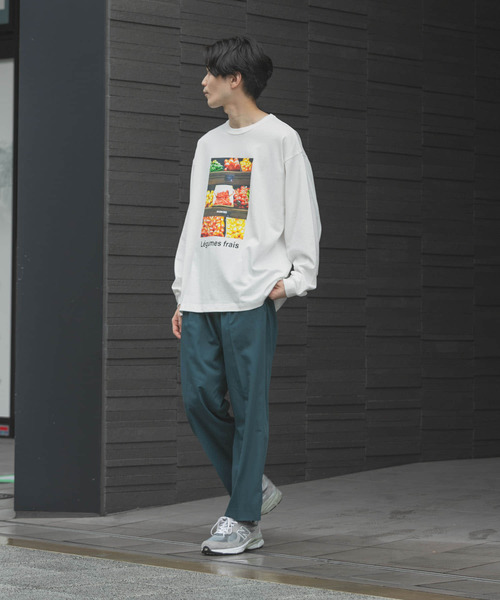 URBAN RESEARCH（アーバンリサーチ）の「『ユニセックス』#U URBAN RESEARCH　MARCHE PRINT LONGTEE（Tシャツ/カットソー・メンズ・ボルドー/ネイビー/ホワイト系その他/ブルー系その他・3/2）」の14枚目の写真