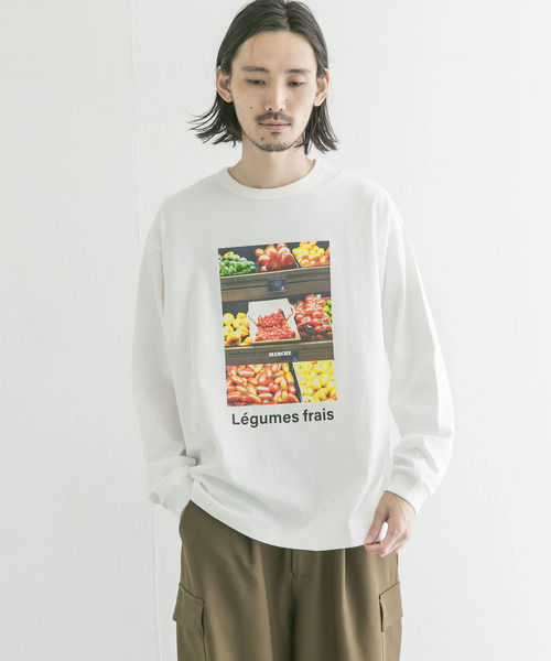 URBAN RESEARCH（アーバンリサーチ）の「『ユニセックス』#U URBAN RESEARCH　MARCHE PRINT LONGTEE（Tシャツ/カットソー・メンズ・ボルドー/ネイビー/ホワイト系その他/ブルー系その他・3/2）」の15枚目の写真