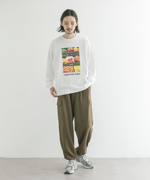 URBAN RESEARCH（アーバンリサーチ）の「『ユニセックス』#U URBAN RESEARCH　MARCHE PRINT LONGTEE（Tシャツ/カットソー・メンズ・ボルドー/ネイビー/ホワイト系その他/ブルー系その他・3/2）」の16枚目の写真