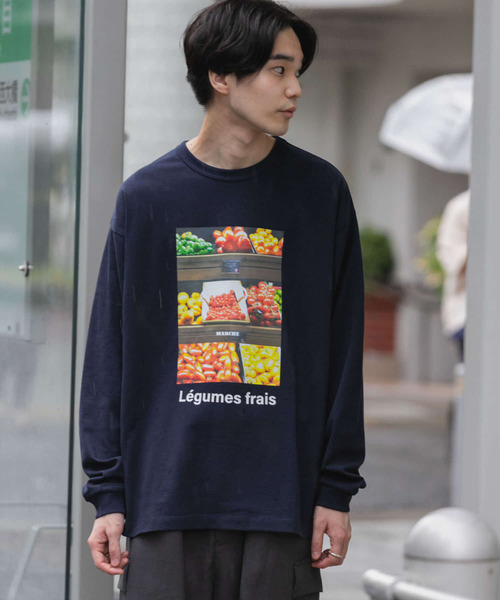 URBAN RESEARCH（アーバンリサーチ）の「『ユニセックス』#U URBAN RESEARCH　MARCHE PRINT LONGTEE（Tシャツ/カットソー・メンズ・ボルドー/ネイビー/ホワイト系その他/ブルー系その他・3/2）」の17枚目の写真