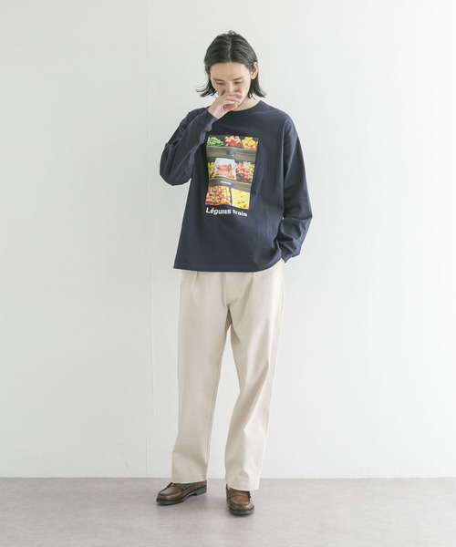 URBAN RESEARCH（アーバンリサーチ）の「『ユニセックス』#U URBAN RESEARCH　MARCHE PRINT LONGTEE（Tシャツ/カットソー・メンズ・ボルドー/ネイビー/ホワイト系その他/ブルー系その他・3/2）」の19枚目の写真