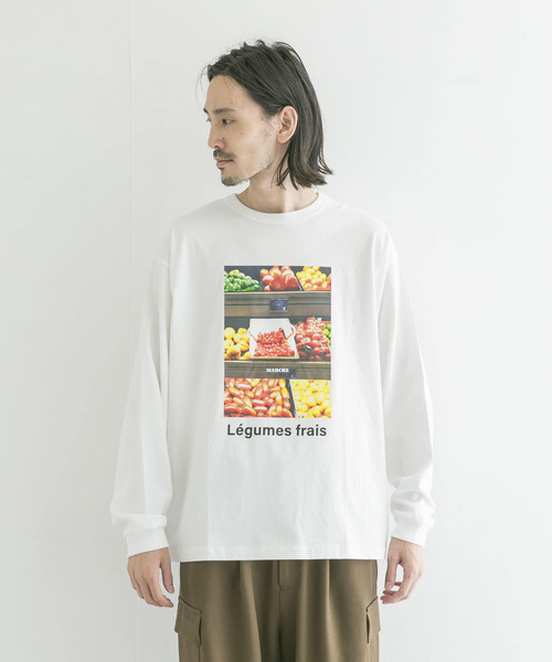 URBAN RESEARCH（アーバンリサーチ）の「『ユニセックス』#U URBAN RESEARCH　MARCHE PRINT LONGTEE（Tシャツ/カットソー・メンズ・ボルドー/ネイビー/ホワイト系その他/ブルー系その他・3/2）」の20枚目の写真