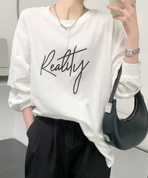 バックラインカラープリントビックシルエットブラウス