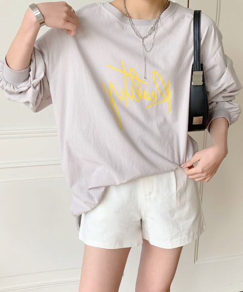 Diosfront（ディオスフロント）の「バックラインカラープリントビックシルエットブラウス（シャツ/ブラウス・レディース・ホワイト/ブラック/グレー/ピンク・FREE）」の9枚目の写真