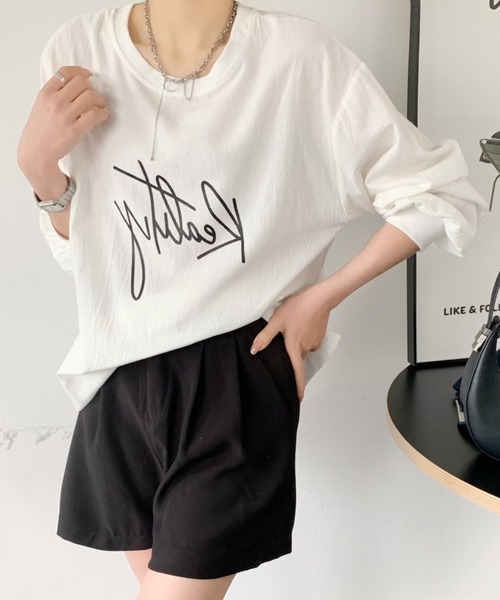 Diosfront（ディオスフロント）の「バックラインカラープリントビックシルエットブラウス（シャツ/ブラウス・レディース・ホワイト/ブラック/グレー/ピンク・FREE）」の13枚目の写真