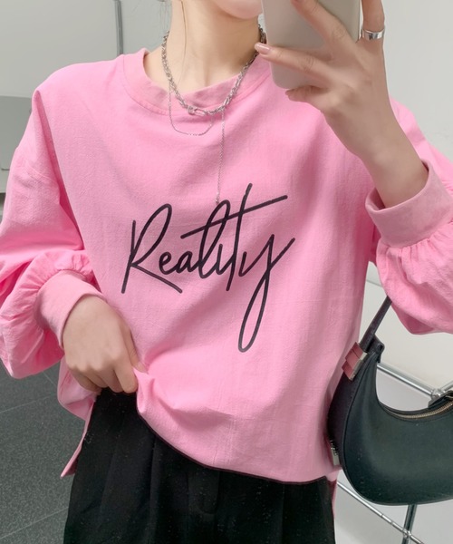 Diosfront（ディオスフロント）の「バックラインカラープリントビックシルエットブラウス（シャツ/ブラウス・レディース・ホワイト/ブラック/グレー/ピンク・FREE）」の21枚目の写真