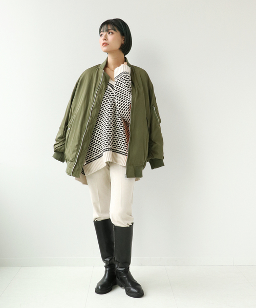 Simplicite（サンプリシテ）の「深VバイカラーKNITプルオーバー◆（ニット/セーター・レディース・ブラウン/ナチュラル/ブルー/グリーン・FREE）」の22枚目の写真