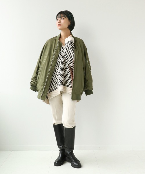 Simplicite（サンプリシテ）の「深VバイカラーKNITプルオーバー◆（ニット/セーター・レディース・ブラウン/ナチュラル/ブルー/グリーン・FREE）」の15枚目の写真