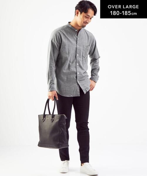 green label relaxing（グリーンレーベルリラクシング）の「ナチュラルフィット ビエラ バンドカラー シャツ OVLG（シャツ/ブラウス・メンズ・ダークグリーン/ターコイズブルー/ホワイト/ダークグレー/ベージュ・L/M/XS/S/XL/2XL）」の16枚目の写真