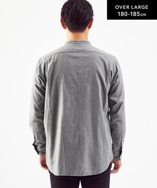 green label relaxing（グリーンレーベルリラクシング）の「ナチュラルフィット ビエラ バンドカラー シャツ OVLG（シャツ/ブラウス・メンズ・ダークグリーン/ターコイズブルー/ホワイト/ダークグレー/ベージュ・L/M/XS/S/XL/2XL）」の9枚目の写真