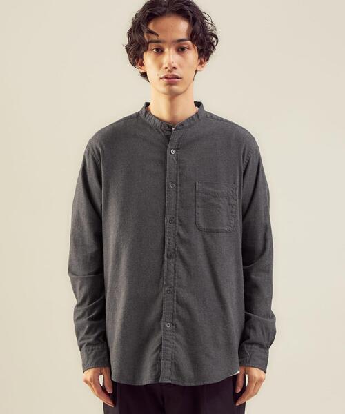 green label relaxing（グリーンレーベルリラクシング）の「ナチュラルフィット ビエラ バンドカラー シャツ OVLG（シャツ/ブラウス・メンズ・ダークグリーン/ターコイズブルー/ホワイト/ダークグレー/ベージュ・L/M/XS/S/XL/2XL）」の11枚目の写真