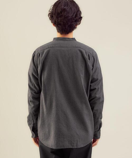 green label relaxing（グリーンレーベルリラクシング）の「ナチュラルフィット ビエラ バンドカラー シャツ OVLG（シャツ/ブラウス・メンズ・ダークグリーン/ターコイズブルー/ホワイト/ダークグレー/ベージュ・L/M/XS/S/XL/2XL）」の7枚目の写真