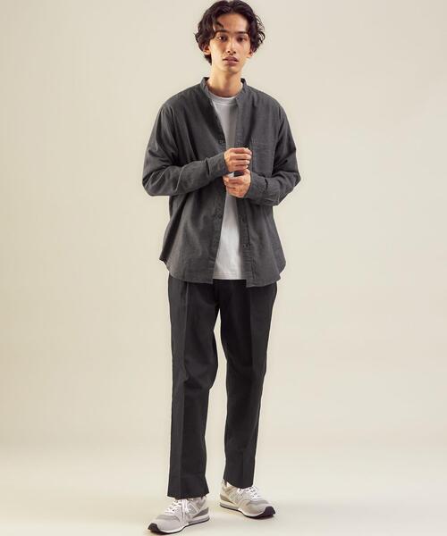 green label relaxing（グリーンレーベルリラクシング）の「ナチュラルフィット ビエラ バンドカラー シャツ OVLG（シャツ/ブラウス・メンズ・ダークグリーン/ターコイズブルー/ホワイト/ダークグレー/ベージュ・L/M/XS/S/XL/2XL）」の19枚目の写真