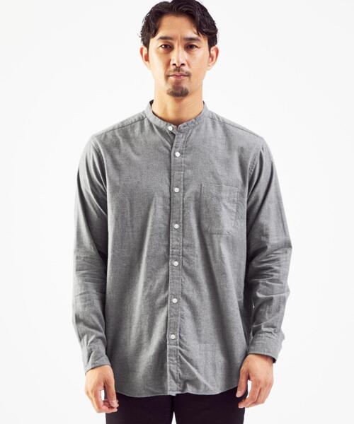 green label relaxing（グリーンレーベルリラクシング）の「ナチュラルフィット ビエラ バンドカラー シャツ OVLG（シャツ/ブラウス・メンズ・ダークグリーン/ターコイズブルー/ホワイト/ダークグレー/ベージュ・L/M/XS/S/XL/2XL）」の20枚目の写真