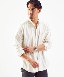 green label relaxing | ナチュラルフィット ビエラ バンドカラー シャツ OVLG(シャツ/ブラウス)